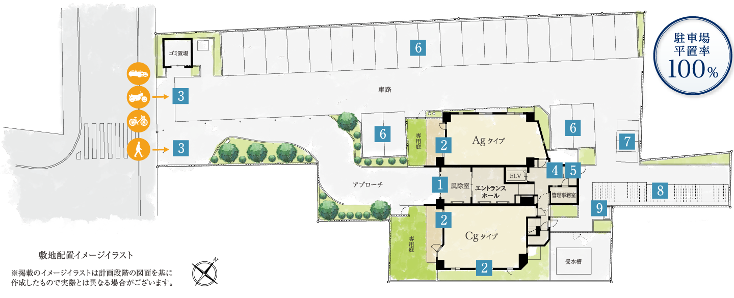 敷地配置図イメージイラスト